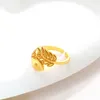 Halskette Ohrringe Set Einstellbar 24k Gold Farbe Für Frauen Blatt Armreif Armband Ring Hochzeit Schmuck Zubehör Party Geschenke