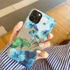 Samsung Galaxy S24 S23 Ultra Case Designer Phone Cases for S22 S21 S20 Plus 20g 5g Pu Leather Flower Print Mobile Cell Cover Cover Fundas Coque 55