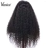 Venedig hår lockigt 13x6 spets främre mänskliga peruker för svarta kvinnor falska hårbotten peruk frontal med baby remy