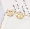 Femmes 18K Plaqué Or Stud Designer Boucles D'oreilles Amour Cadeaux De Fête De Mariage Bijoux Charms Boucles D'oreilles High Sense Longue Lettre Boucles D'oreilles Bijoux De Luxe