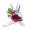 Link-Armbänder, Hochzeit, Boutonniere, realistisch, nicht verdorrt, dicke Blütenblätter, Rose, Blume, Handgelenk-Corsage, Party