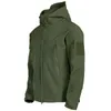 Jackets masculinos táticos jaqueta macia tática à prova de vento e à prova d'água Militar Militar Bomber Pilloot Capeled Jaqueta de lã ao ar livre uniforme 230406