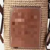 Handvävd raffia cylinder halm väska singel axel crossbody woven väskor kvinnlig sommar mångsidig