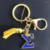 Schlüsselanhänger 1 stücke Sigma Gamma Rho 1922 Quaste Schlüsselbund OKC22 DIY SGRHO Tasche Auto Griechische Bruderschaft Sorority Zubehör Schlüsselring