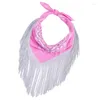 Scarves 2024 Cowgirl Bandanas Tassel Fashion Bachelorette Fringe Neckerchief