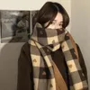 Scarves Double Sided Heart Pattern Tassels Scarf Adult Cold Weather Warm Neckscarf Women Winter Thickened Neck Wrap Outdoor Shawl