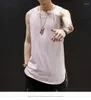 Men's T Shirts Classical Solid Sleeveless T-shirt Men Summer Oversized Hip Hop Tees Man Quality Cotton White Black Pink Tshirt Male