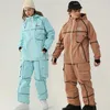 Autres articles de sport 2024 Nouveau costume de snowboard femme homme ensemble de ski imperméable coupe-vent combinaison d'isolation de neige femmes combinaisons de neige tenue de ski en plein air HKD231106