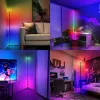 램프 거실 Dimmable 140cm RGB 코너 플로어 램프 WiFi 스마트 LED 분위기 조명 예술 홈 장식 대기 스탠딩 조명