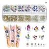 Nail Art Kits 12Gird Multi-Size Kristall AB Diamant 3D Dekorationen Edelsteine für Nägel Strass Dekoration Schmuck Zubehör