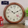 Wall Clocks Models European Retro Living Room Wooden Clock 16 Inch Large Round Mute Solid Wood Sticker WatchWall