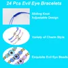 Łańcuch Evil Eye Bracelets Meksykańska Bransoletka ochronna Lucky Anklet Colorf ręcznie robiony warkocz sznur Regulowany koralika dla kobiet dziewczynki chłopiec am1kd