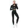 Yoga kläder 23st Seamless Set Gym Fitness Clothing Women Passar sportkläder Kvinnliga träning Leggings Top Sportkläder Training 230406