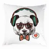 Oreiller dessin animé Animal couverture canapé couvre peau de pêche décoratif Panda taie d'oreiller décor à la maison 45 45cm Funda Cojines 45x45