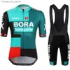 Cycling Jersey Sets Men's Cycling Suit Costume Bike Man UCI BORA Bicycs Shorts Clothes Summer 2023 Mtb Sports Clothing Bib Uniforms Mens Sets Team Q231107