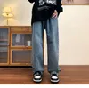 Jeans pour hommes 2023 Marque Vêtements Tissu doux Pantalon droit ample Denim Taille élastique Pantalon décontracté coréen Grande taille Y01