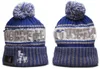Dodgers Beanies Los Angeles LA Bobble Chapéus Baseball Ball Caps 2023-24 Fashion Designer Bucket Hat Chunky Knit Faux Pom Beanie Christmas Sport Knit Hat A18