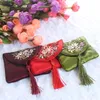Подарочная вышиваемая вышиваемая мешочки для вышивки китайской печковой партии в стиле шелкового стиля с кнопкой с защелкой и молнией для ювелирных пакетов