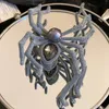 Śliczne aksamitne pająki do włosów Pearl Crystal pająk pazur zaciski klips