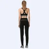 Leggings femininas Mulheres pretas cinza de retalhos de fitness Fitness Secy Exercício de alta cintura Energia calça calça ropa Mujer