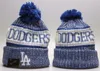 Dodgers Vailes Los Angeles La Bobble Hats Baseball Ball Caps 2023-24 Projektant mody Bucket Hat Chunky dzianin faux poma czapka świąteczne sport sport A7