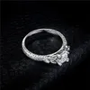 JPalace Celtic Knot Princess CZ Pierścionek zaręczynowy 925 Srebrne pierścienie dla kobiet rocznica Pierłdy ślubne Silver 925 Biżuteria C227a