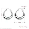 Pendientes de aro S 3cm Luna de Plata de Ley 925 para mujeres de moda hermosa creatividad regalo de media luna joyería de compromiso