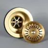 Colanders Siles Brass Brush Gold 114 mm Köksvasklänta diskbänk med avtagbar korg och tätningslock 230406