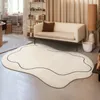 Tapis nordique style salon irrégulier chambre à coucher tapis de chevet hétérogonal s canapé basse-table de table de planche de planche