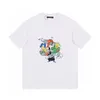 Słynne projektanty litera małe T-shirty luksusowa marka kreskówka litera okrągła szyja luźne koszulki krótkie rękawowe bawełniane t-shirt biip hop pary tee top ubrania