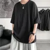 Magliette da uomo HYBSKR Magliette da uomo estive Manica corta Tinta unita Maglietta casual oversize da uomo Harajuku Hip Hop Cotone Abbigliamento da uomo Top Tee 230406