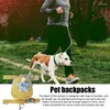 Hundhalsar sele ryggsäck hundkatter med justerbara remmar Petkläder D-ring för daglig vandringsvandring
