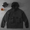 Erkek Hoodies Sweatshirts 21ss Hayalet Parçası Smock Anorak Naylon Hoodies kol bandı Erkekler Ceket Gündelik Açık Ceket Jogging Trailtsuit Tips T230406