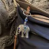 Keychains Lanyards L Bravo Team Lucky Elephant w/Crystals and Blue Evil Eile Keychain Ring Sign of Protection Blessing Home Keys Purse AM4HR