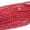 Perles belle pierre naturelle corail rouge rond 2-10mm prix de gros femmes en vrac fabrication de bijoux à bricoler soi-même trouver 15 pouces B610