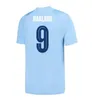 23 24 Maglie da calcio Haaland Grealish Sterling Mans Cities Mahrez Fan Player Versione De Bruyne Foden 2023 2024 Tops da calcio Shirt Kit Kit Sets Uniform Boys Youth