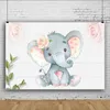 Party Decoration Elephant Backdrop Born Baby Födelsedagspografi Bakgrund för PO Studio Decor Banner