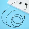 Super Bass Metal Headphones In-Ear Headset With Microphone Black 3.5mm Plug Earphones Suitable For Smartphone MP3 Player