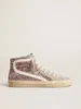 Designer Itália Brand Sneaker Mid Star Women Women Shoes Leopard Print Pink-Gold Glitter Classic White Do Old Dirty Designer High Top Style Sapato