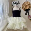 Vestidos de meninas para crianças Princesa Princesa Strapless Casmedy Party Festy Dress Fids Casual Summer para 230406