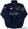 Herrjackor F1 Jacka Formel 1 Racing Jacket Autumn Winter Men's Women's Cotton Clothing Car Full Broidy Jackets Colge Sty Retro Motorcyc Jackor 0406H23