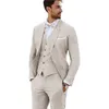 Herren Anzüge Blazer ly Designed Herren Leinen Set 3-teilig Formelle Hochzeit Abschlussball Set Slim Fit Jacke Herren Abendkleid Kleidung Herren 230406