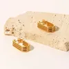 Stud Earrings Delicate U-Type For Women Waterproof Gold Plated Stainless Steel Earring Minimalist Stacking Jewelry Gifts