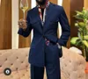 Erkek Suit Blazers lacivert Suit Ceket Safari Takım Moda Tasarım Erkek Gelinlik Erkek Ceket 230406