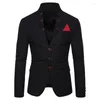 Men's Suits Spring And Autumn Multi-button Decoration Casual Stand-up Collar Suit Solid Color Male Coat