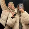 Kvinnors jackor vinter fleece jacka kvinnor faux shearling ytterkläder rockar kvinnliga mocka päls krock män varm förtjockad lamm puffer-nf jacka