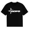 Erkek Tişörtleri Y2K T-Shirts Giyim Hip Hop Mektubu Nofs Sıradan Vintage Sportswear Gevşek Sokak Giyim Yaz Trendi Kısa Kollu Gömlek