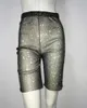 Kvinnors byxor glittrande strass femte kvinnor sexig se genom ihåliga ut höga midjeshorts rave party club casual mode kvinnlig