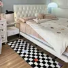 Tapijt kasjmier tapijten voor slaapkamer decoratie maison strip bed voet mat Mat pluizige woonkamer dicht tapete infantil 230406