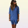 Summer Tshirt Dresses for Women Denim Casual Loose Spring Autumn Long Sleeved Button Designer Dress Clothing4045629